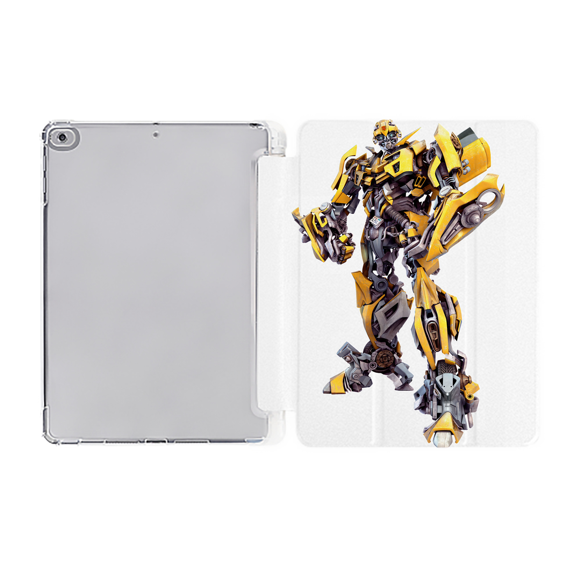 （画像用） Transformers トランスフォーマー IPad ケース ペン収納付き 三つ折りスタンド PUレザー×シリコン 対応機種9.5/10.5/10.9インチ